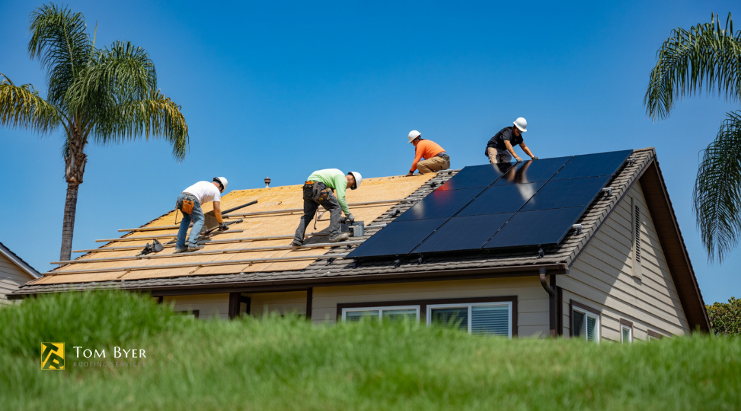 Coordinated roofing and solar installation project on a Garden Grove home, showing cost and timing benefits