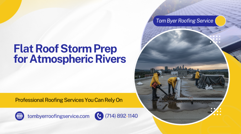 Flat Roof Storm Prep for Atmospheric Rivers