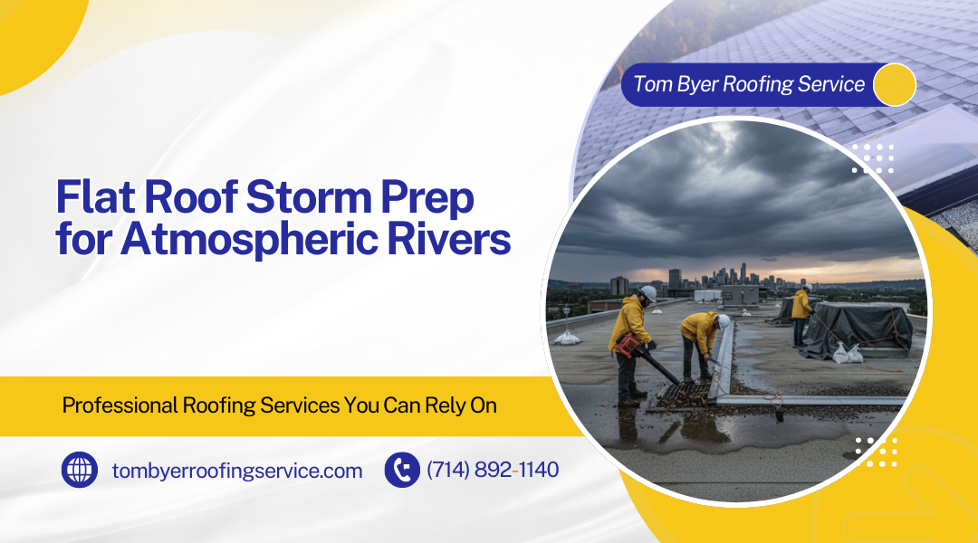 Flat Roof Storm Prep for Atmospheric Rivers